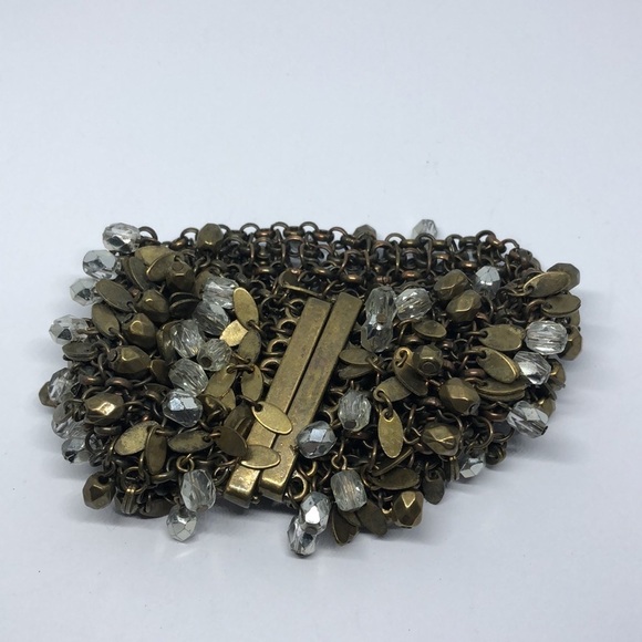 CHAINMAIL brass magnetic dangle bracelet boho style - Picture 4 of 5